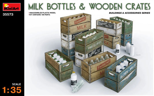 MiniArt Milk Bottles & Wooden Crates 1/35