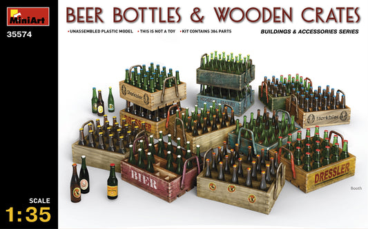 MiniArt Beer Bottles & Wooden Crates 1/35