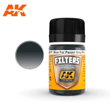 AK Interactive Filter AK-071 Blue For Panzer Grey 35ml