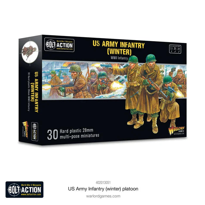 Bolt Action US Army Infantry Platoon (Winter 30pk Miniatures)