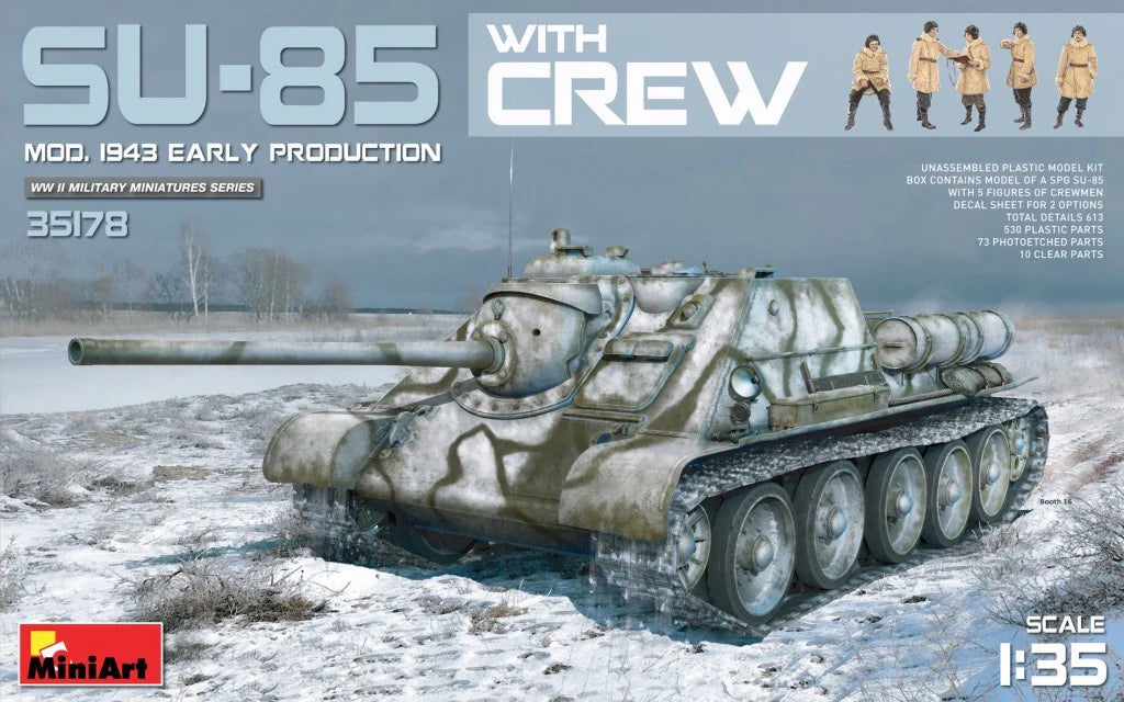 MiniArt SU-85 With Crew MOD.1943 Early Production 1/35