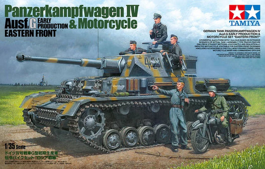 Tamiya Panzerkampfwagen IV Early Production with motorcycle 1/35