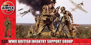 AIRFIX 1/32 WWII BRITISH INFANTRY SUPPORT GROUP (x17 + x58 accessories)