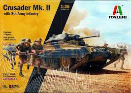 ITALERI 1/35 CRUSADER MK II WITH 8TH ARMY INFANTRY