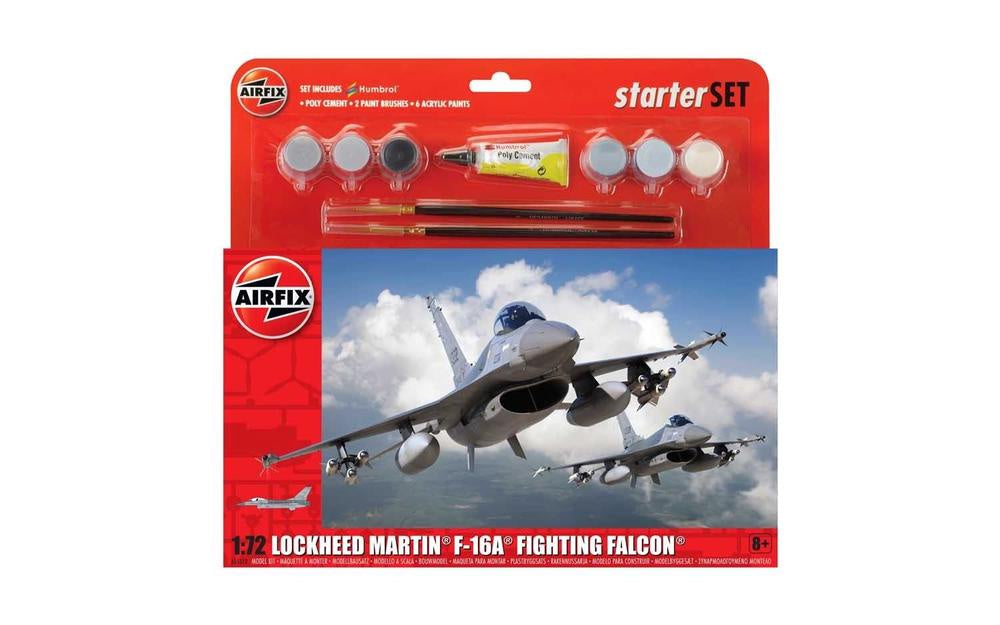 AIRFIX 1/72 LOCKHEED MARTIN F-16 FIGHTING FALCON STARTER SET