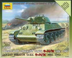 ZVEZDA 1/100 T-34/76 SOVIET MEDIUM TANK