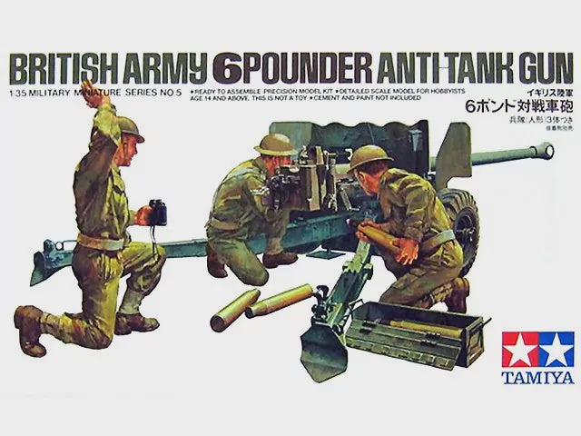 TAMIYA 1/35 BRITISH 6 POUNDER ANTI-TANK GUN