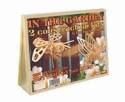 IN THE GARDEN BUTTERFLY & BEE 2 WOOD CONSTRUCTION KITS
