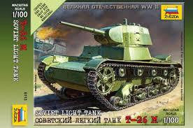 ZVEZDA 1/100 T-26 SOVIET LIGHT TSANK