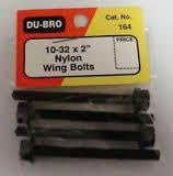 DU-BRO10-32 X 2" NYLON WING BOLTS