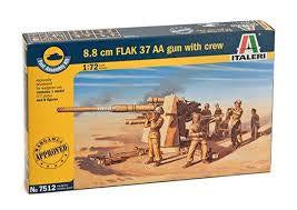 ITALERI 1/72 8.8CM FLAK 37 AA GUN WITH CREW