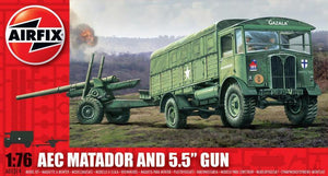 AIRFIX 1/76 AEC MATADOR TRUCK & 5.5" GUN