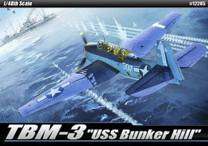 ACADEMY 1/48 TBM-3 AVENGER USS BUNKER HILL
