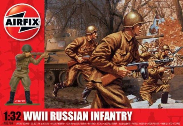 AIRFIX 1/32 WWII RUSSIAN INFANTRY (x14)