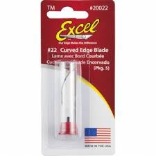EXCEL #22 CURVED EDGE BLADES PACK 5