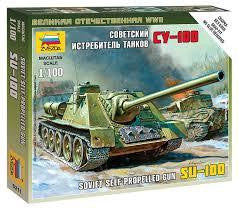 ZVEZDA 1/100 SOVIET SU-100 SELF PROPELLED GUN