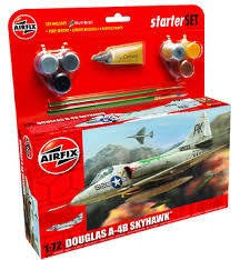 AIRFIX 1/72 A-4B SKYHAWK STARTER SET (WITH PAINT & GLUE)