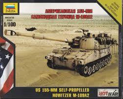ZVEZDA 1/100 US 155MM SELF PROPELLED HOWITZER M-109A2