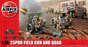 AIRFIX 1/76 25PDR FIELD GUN & QUAD