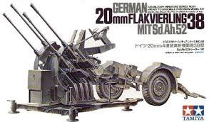 TAMIYA 1/35 GERMAN 20MM FLAKVIERLING 38 WIT SD.AH.52