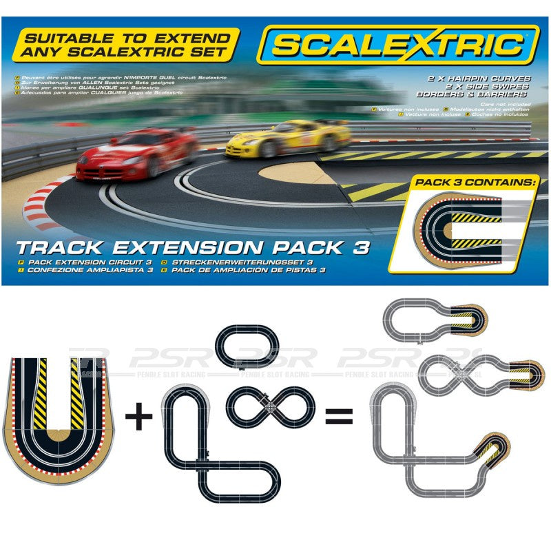 SCALEXTRIC TRACK EXTENSION PACK 3 HAIRPIN