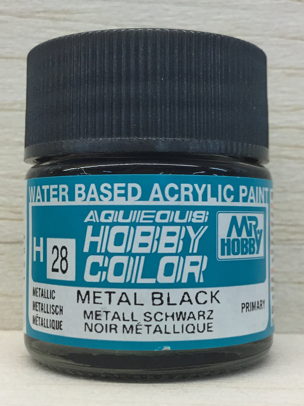 GUNZE MR HOBBY COLOR H28 METALLIC METAL BLACK