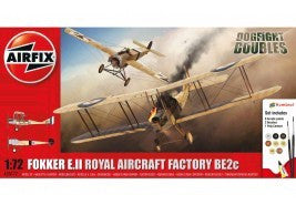 AIRFIX DOGFIGHT DOUBLE FOKKER E2 RAF BE2 GIFT SET