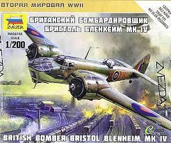 ZVEZDA 1/200 BRITISH BRISTOL BLENHEIM MK 4 BOMBER